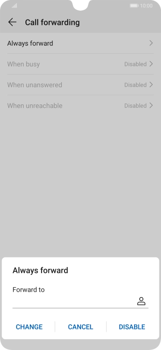Press DISABLE.