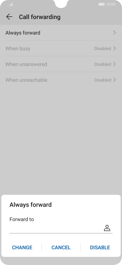 Press DISABLE.