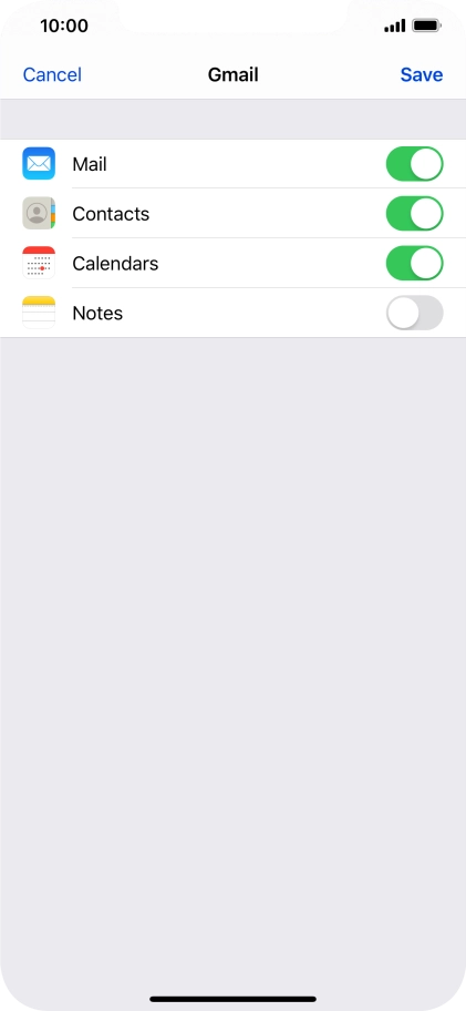 If this screen is displayed, you email account has been recognised and set up automatically. Follow the instructions on the screen to key in more information and finish setting up your phone.