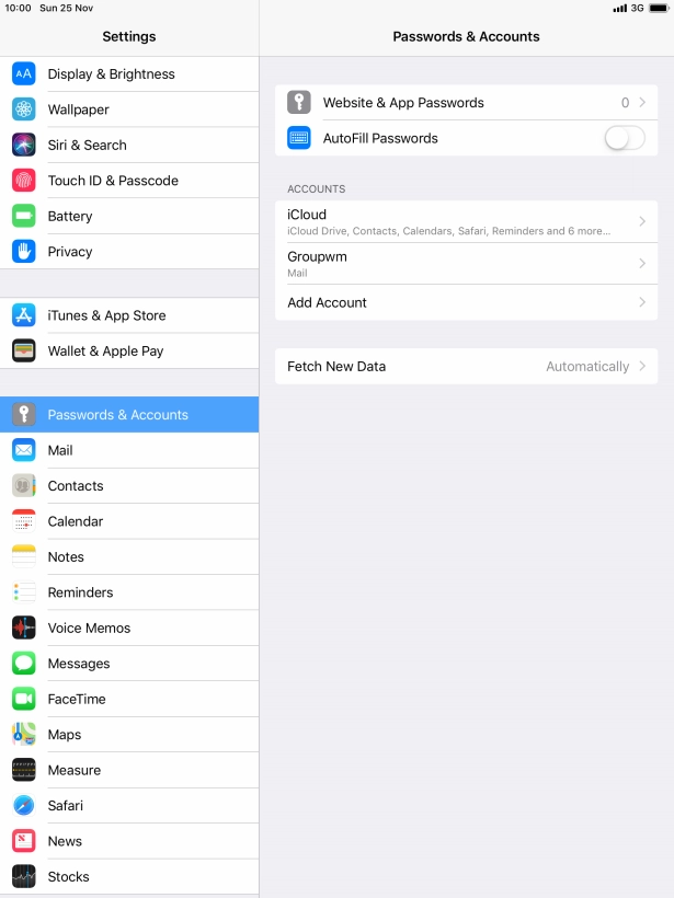 Press Fetch New Data.