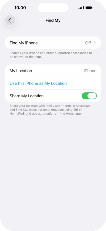 Press Find My iPhone.