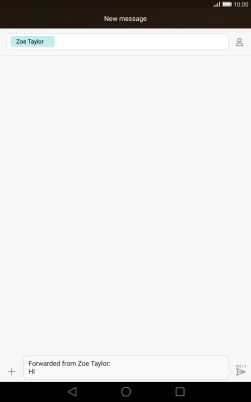 Press the send icon when you've finished your text message.