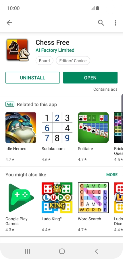 Press the Home key to return to the home screen.