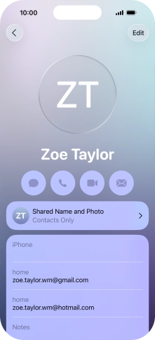 Press Shared Name and Photo. Press Shared Name and Photo.