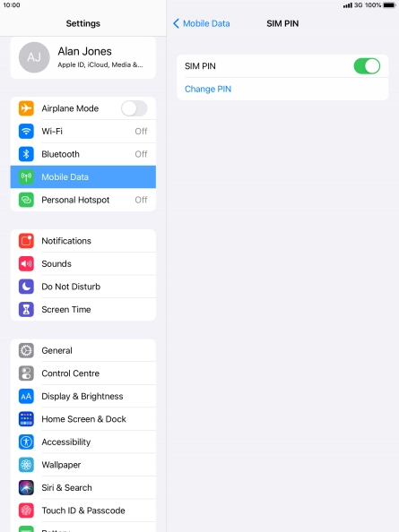 Press the indicator next to 