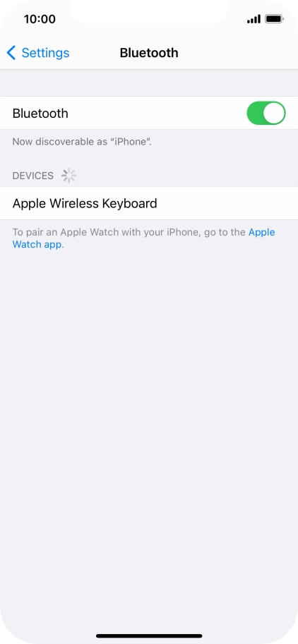 Press the required Bluetooth device and follow the instructions on the screen to pair the device with your phone.