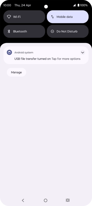 Press the drop down list.
