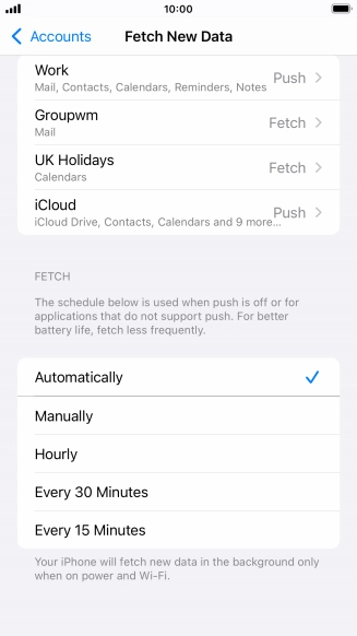 If you turn off the function, press the required setting.