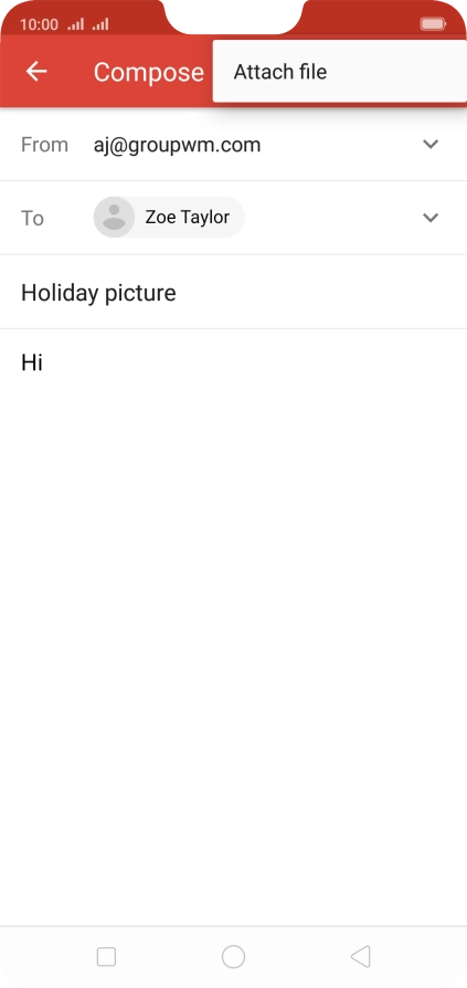 Press Attach file and go to the required folder.