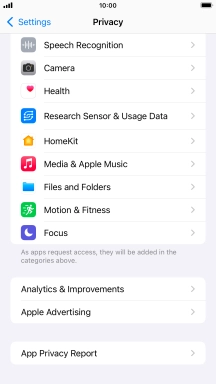 Press App Privacy Report.