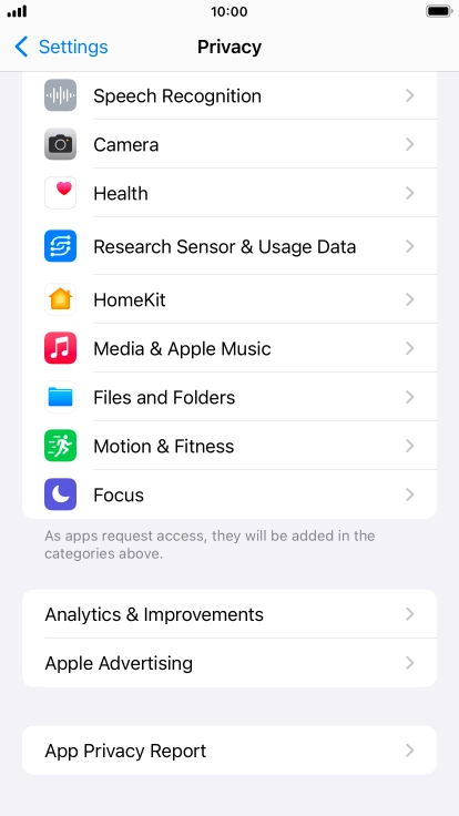 Press App Privacy Report.