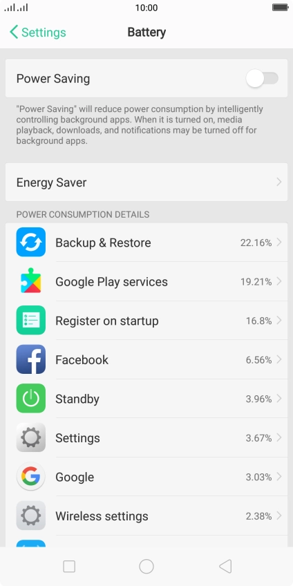 Press the indicator next to 