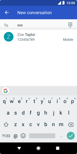Press the required contact.