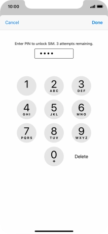 Key in your PIN and press Done.