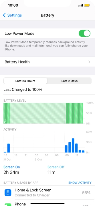Slide your finger upwards starting from the bottom of the screen to return to the home screen.