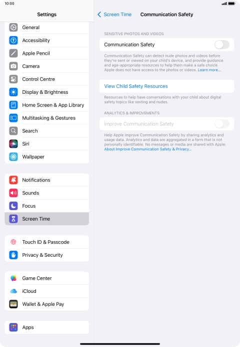 Press the indicator next to 