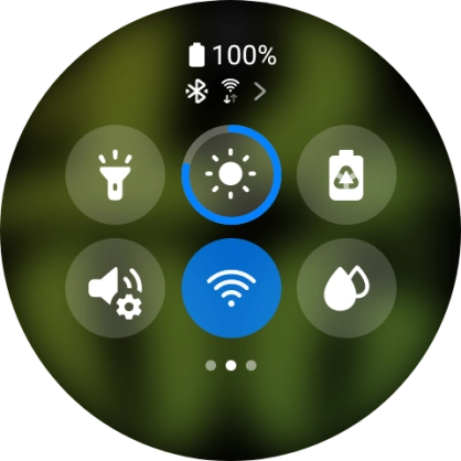 Press the low power mode icon. Press the low power mode icon.