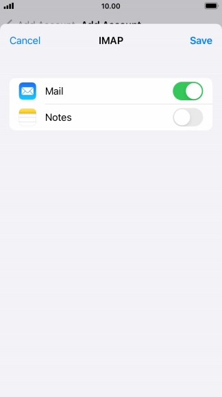 Press Save. Your email account has now been set up. To select more settings for incoming and outgoing server, proceed with the following steps. Press Save. Your email account has now been set up. To select more settings for incoming and outgoing server, proceed with the following steps.