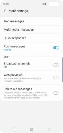 Press Text messages.