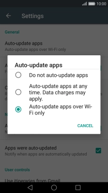 Press Do not auto-update apps to turn off the function.