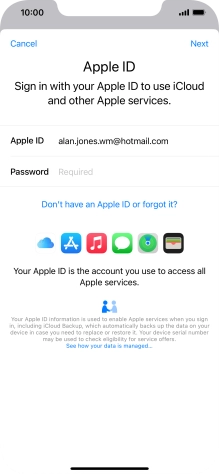 Press the field next to 