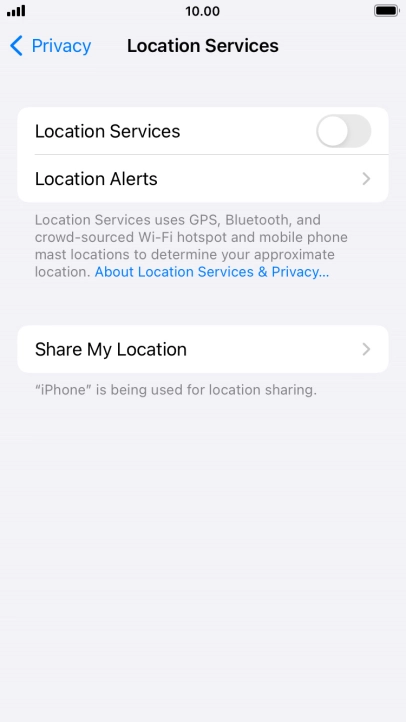 Press the indicator next to 