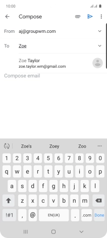Press the required contact.