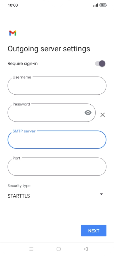 Press the field below 