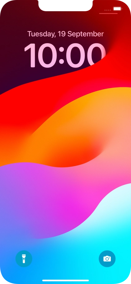 Slide your finger upwards starting from the bottom of the screen.