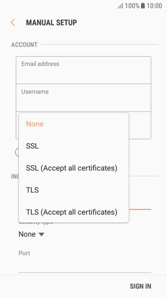 Press None to turn off the function.