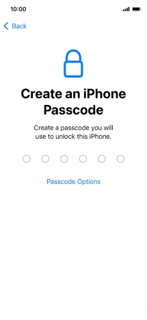 Press Passcode Options.