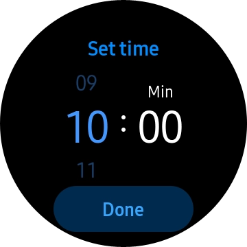 Turn the Rotating bezel right or left to set the required time.