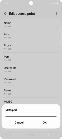 Key in 8080 and press OK.