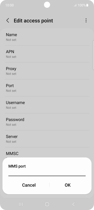Key in 8080 and press OK.