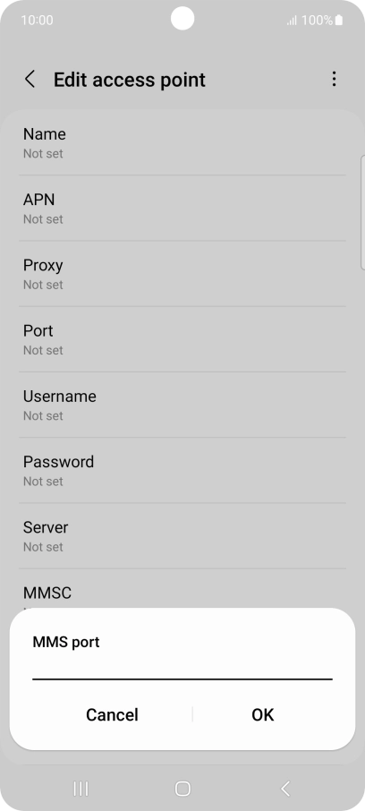 Key in 8080 and press OK.