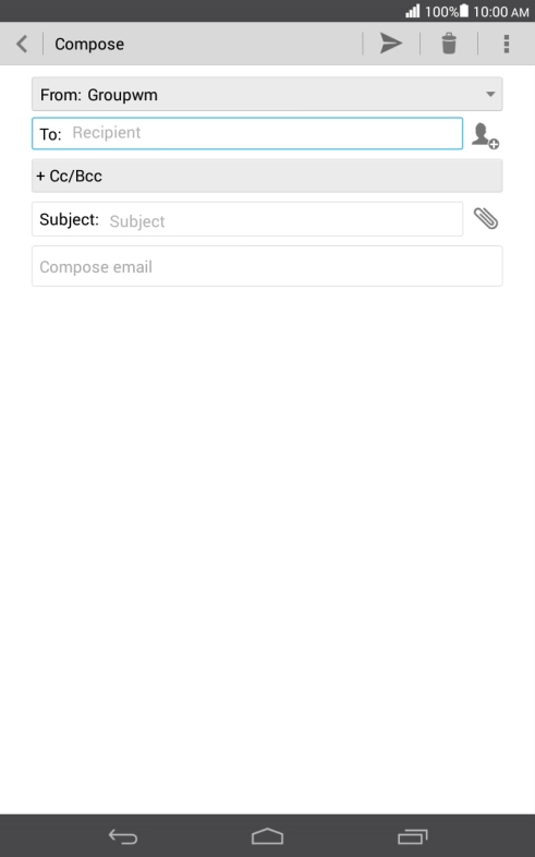 Press the search field and key in the first letters of the recipient's name.