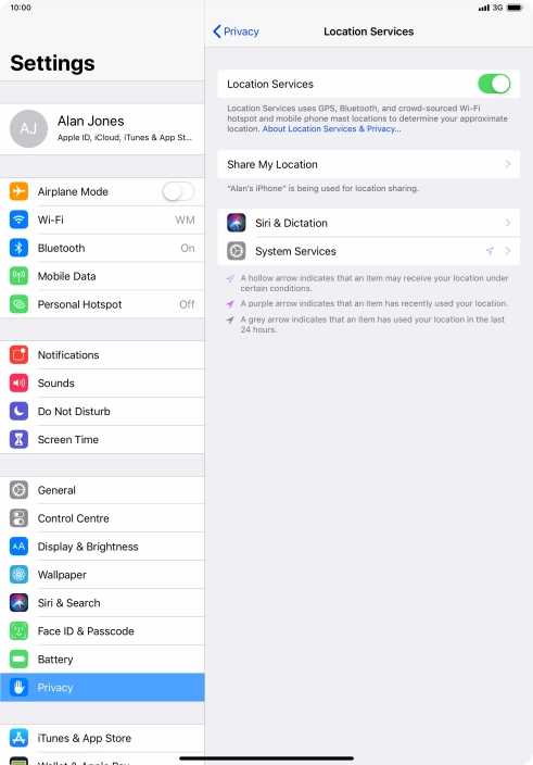 Press the required app.