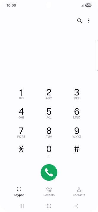 Press the menu icon.