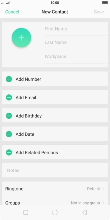 Press First Name and key in the first name.