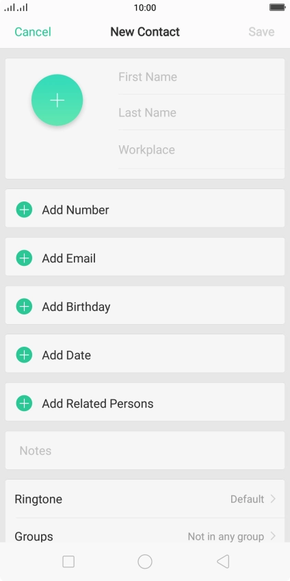 Press First Name and key in the first name.