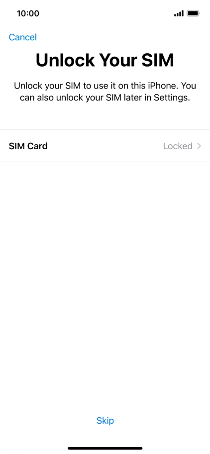 Press SIM Card.