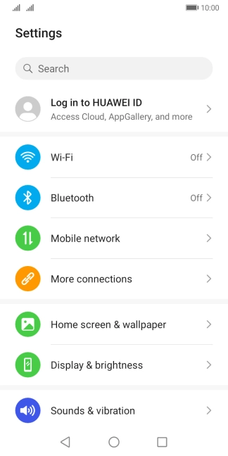 Press Mobile network.