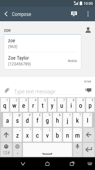Press the required contact.