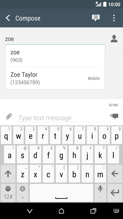 Press the required contact.