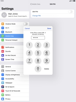 Key in your PIN and press Done.