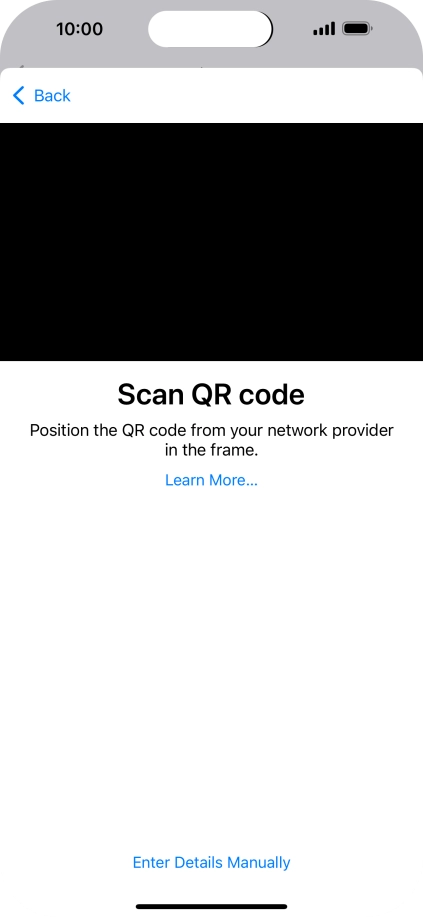 Place the QR code you've received inside the phone camera frame to scan the code.