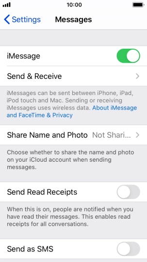Press the indicator next to 