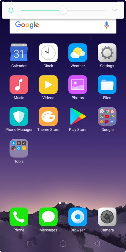 Press the sound mode icon the required number of times to turn silent mode on or off.