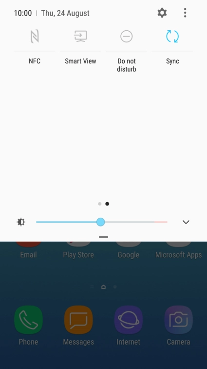 Press the Home key to return to the home screen.