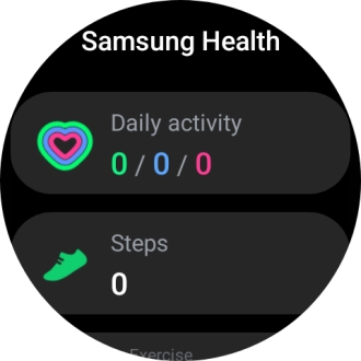 Under Daily activity, you can see how far you are from completing your daily activity goals.